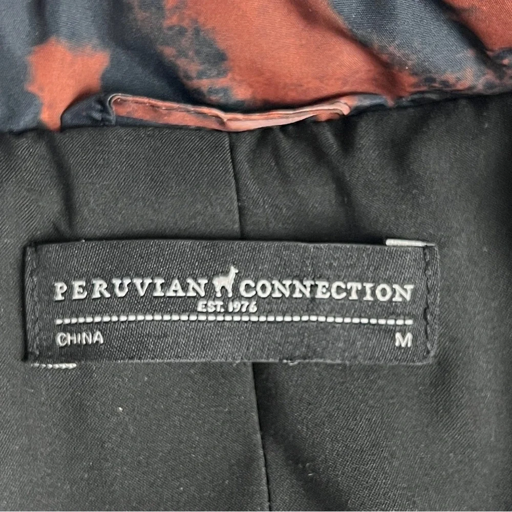 Peruvian Connection Mariposa Puffer Coat - sz Medium